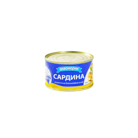 Сардина (Аквамарин) бланш в масле № 5, 230 г (36)