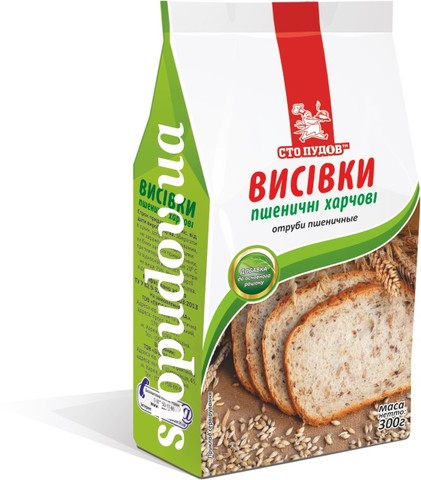 Висівки пшеничні "Сто пудів" 300 г (12) (Н)