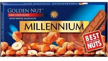 Шоколад (Millenium) 100 г мол. с цел.лесн.орехом (