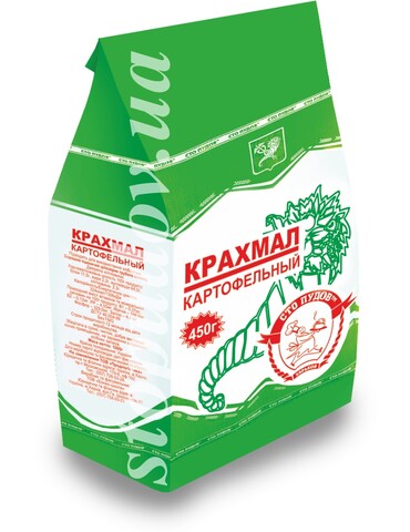 Крахмал карт. фас. "Сто пудов" 450 г (20)        !